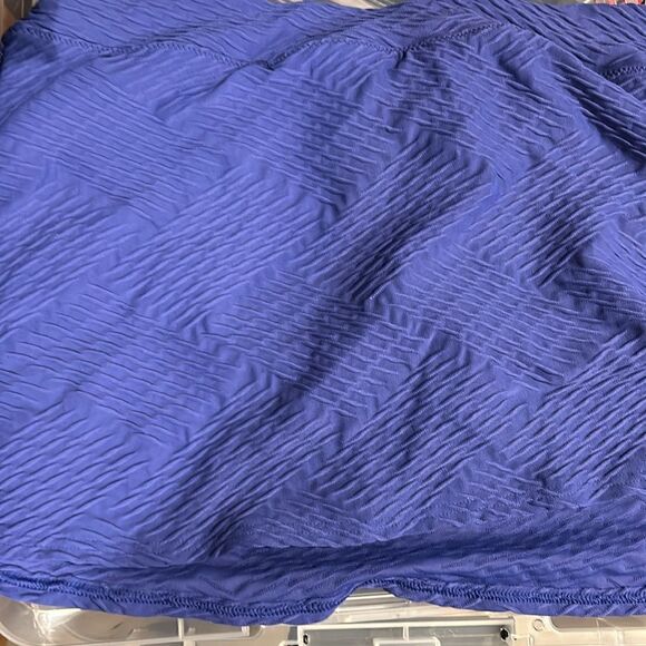 Land’s End Textured tummy control swim skirt bottom with panty purple 10 - Picture 7 of 9